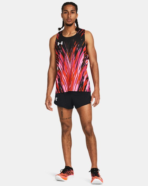 Men's UA Pro Run Split Shorts, Black, pdpMainDesktop image number 2